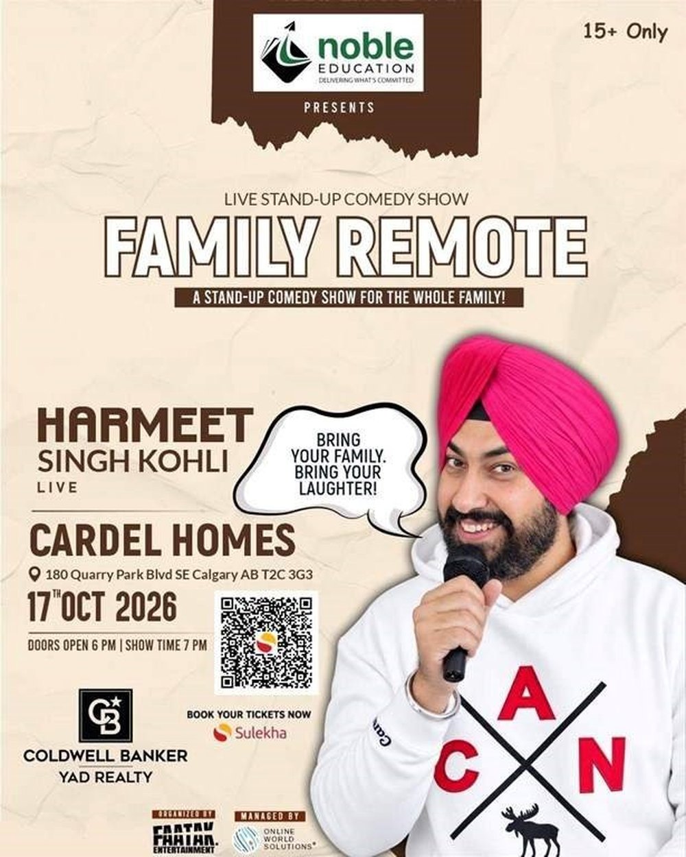 Family Remote, Harmeet Singh Kohli live Hindi and Punjabi family comedy show poster